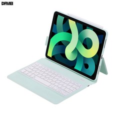 DFMEI 2021년형 아이패드 블루투스 키보드 10.2 커버 일체형 키보드 10.9 블루투스 키보드 마우스커버 적용, 녹색, iPad10.2 2020/2019