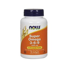 나우푸드 NOW Foods 슈퍼 오메가 3-6-9 1200mg 소프트젤 90정, 1개