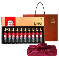 정관장 6년근 활기력 10병 + 보자기 + 쇼핑백, 200ml, 1개