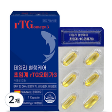 온유바이오 데일리 혈행케어 초임계 rTG오메가3 30.6g, 2개