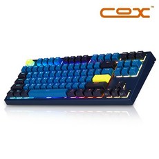 COX 엔데버 텐키리스 RGB PBT 완전방수 무접점 키보드 35g, 네이비, 상세페이지 참조