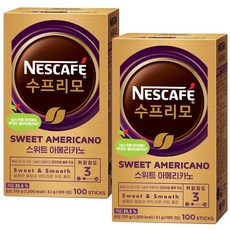 네스카페 수프리모 스위트 아메리카노 100T 2개 / 200T, 3.1g, 100개입