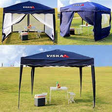 비스카 접이식 천막 3MX3M 행사용 캠핑용 방수 그늘막텐트 캐노피천막, 2M x 2M 천막