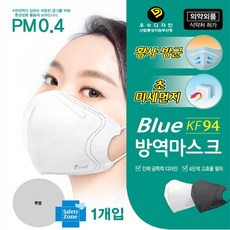 블루인더스 블루본 kf94 방역마스크 대형, 1개입, 20개, 화이트