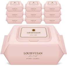 루이비앙 핑크 저자극 엠보싱 아기물티슈 캡형, 100매, 10팩