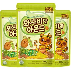 넛츠빌리지 와사비맛 아몬드, 200g, 3개
