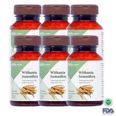 인도인삼 아슈와간다 모닝컴스 Ashwagandha 아쉬와간다 500mg 90정 6개