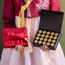 멜트인 돈진단 박스 20구 + 보자기 + 태슬 + 원형스티커, 적홍