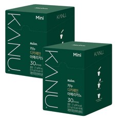 [카누] 동서 맥심 디카페인 미니 60T(30Tx2상자), 27g, 30개, 2개