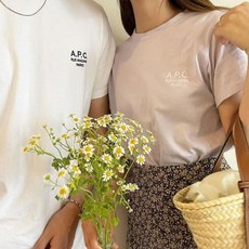 아페쎄반팔 남녀공용 ETE (3색) A 자수 아페쎄 여성 티셔츠 레이몬드 블랑 4색