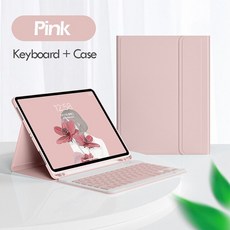 i패드 마그네틱 키보드 케이스 무선 및 마우스 에어 4 3 2 1 2021 프로 10.2 3 10.5 용 2017, 17 Pink Pink Key